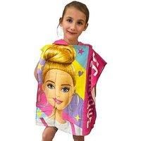 Barbie Kids Poncho Swimming Hooded Towel Beach Pool Fresh Pink Robe 115cm x 50cm