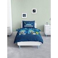 Lego City Kids Single Duvet Reversible Bedding Space Design Blue Set Quilt Cover