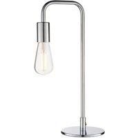 Modern Hangman Table Lamp Chrome Industrial Metal Arm Bedside Desk Light Base