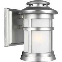 Outdoor IP44 1 Bulb Wall Light Lantern Painted Brushed Steel LED E27 60W d00863