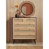 Birlea Croxley 5 Drawer Rattan Chest