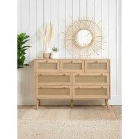 Birlea Croxley 7 Drawer Rattan Chest