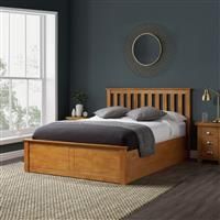 Birlea Phoenix Double Ottoman Bed with Mattress - Oak