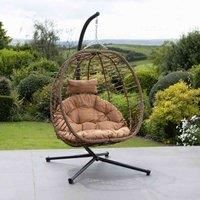 Artemis Home Risborough Swing Egg Pod Chair - Brown