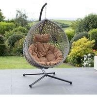 Artemis Home Ibstone Swing Egg Pod Chair - Brown