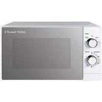 Russell Hobbs 20 Litre 800W White Solo Manual Microwave, 5 Power Levels, Integrated Timer and Defrost Function, Easy Clean RHM2027