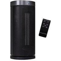 Russell Hobbs 13 Inch Space Portable Heater, 2000W Silent Oscillating Ceramic Electric Heater Black & Silver, Low Energy Digital Display, 5-Modes, 24hr Auto Timer, Overheat Protection, RHCTH2001S