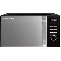 Russell Hobbs Digital Microwave 20L 800W in Black with 5 Power Levels, Pull Handle Door & Button Control, Clock & Timer, Automatic Defrost, Easy Clean, 8 Auto Cook Menus RHMD818B