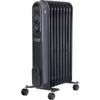 Russell Hobbs 2000W/2KW Oil Filled Radiator, 9 Fin Portable Electric Heater - Anthracite, Adjustable Thermostat with 3 Heat Settings, Overheat Protection, 20m sq Room Size 2 Year Guarantee RHOFR9004A