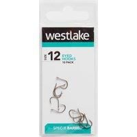 Barbed Eyed Hooks (Pack of 10) (Size 12), Silver