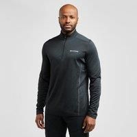 Men's Dart Zip Neck Long Sleeve T-Shirt, Black