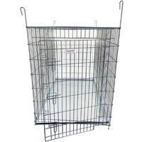 Giant Dog Cage Pet Metal Training XXL Crate Strong Silver Carrier with Free Tray