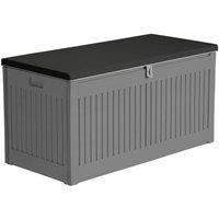 AIRWAVE Outdoor Plastic Garden Storage Box 270L - Plastic Storage Bench (109 x 52 x 55cm)