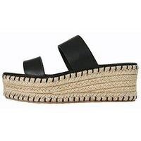 South Beach Thong Espadrille In Black