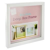 White Deep Box Frame - 20cm x 20cm, Art & Craft, Brand New