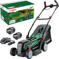 Bosch UNIVERSALROTAK 2X18V-37-550 36v Cordless Rotary Lawnmower 370mm 2 x 6ah Li-ion Charger