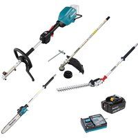 Makita DUX18 18v LXT Cordless Brushless Split Shaft Garden Multi Tool Set 1 x 5ah Li-ion Charger