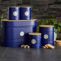 Neo Direct Navy Blue Scandi 5 Piece Kitchen Canister Set