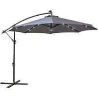 Neo 3M Grey Outdoor Freestanding Parasol with Led Lights