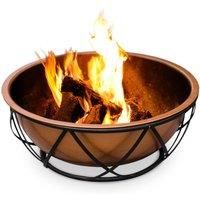 Outdoor Fire Pit BBQ Grill Camping patio Heater Large Log Burner Wood