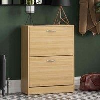 2 Drawer Shoe Cabinet Pine