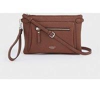 OSPREY LONDON The Ruby Leather Cross-Body Clutch - Tan Leather Cross-Body Bags