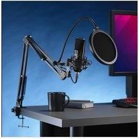 3.5 mm XLR Condenser Microphone Professional Mic With Shock Mount and Pop Filter