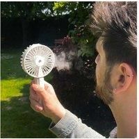 Be Cool Handheld Spray Fan White