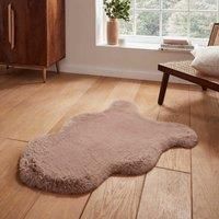 Think Rugs Super Teddy Mink Rectangle 060 x 090cm Polyester Plain Shaggy Single Sheepskin