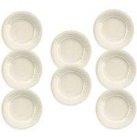 Crackle Glaze - CREAM - Melamine/Plastic Dinner Plates Set for 8