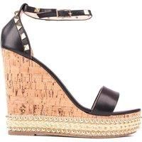 SOLESISTER Womens Lollie Wedges Sandals Black