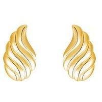 Love Gold Flame Swirl Stud Earrings