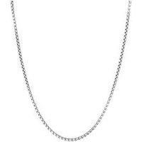 The Love Silver Collection Sterling Silver Rounded Adjustable Box Chain