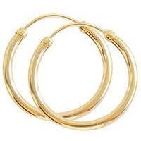 Love Gold Love Gold 9Ct Yellow Gold 18Mm Slim Tube Hoops