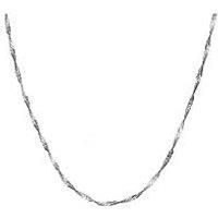 The Love Silver Collection Sterling Silver Disco Twist Diamond Cut Adjustable Necklace