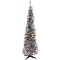 East 6Ft Snowy Holly Pop-up Christmas Tree 80 Warm White Leds