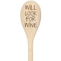 60 Second Makeover Limited Will Cook For Wine Spoon Funny Wooden Spoon Baking Gi