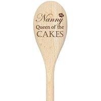 Nanny Queen Of The Cakes Spoon Funny Wooden Spoon