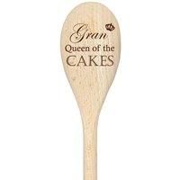 Gran Queen Of The Cakes Spoon Funny Wooden Spoon