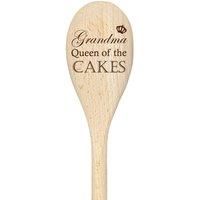 Grandma Queen Of The Cakes Spoon Funny Wooden Spoon Baking Gift