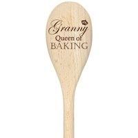 Granny Queen Of Baking Spoon Funny Wooden Spoon