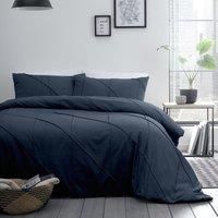 Serene Dart Navy Single Duvet Cover Set