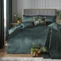 Laurence Llewelyn-Bowen - Montrose - Luxury Velvet Duvet Cover Set - Super-King Bed Size in Bottle Green