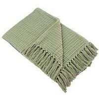 Appletree Loft - Bruges - Waffle Bedspread - 130 x 180cm in Khaki