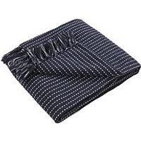 Drift Home - Quinn - 100% Recycled Cotton Throw - 130 x 180cm in Navy