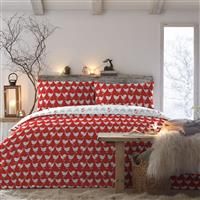 Fusion Christmas Geo Robin Easy Care Reversible Duvet Cover Set