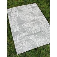 Fusion Matteo Outdoor Rug, 100% Polypropylene, Grey, 120 x 170cm