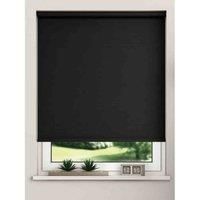 New Edge Blinds Thermal Blackout Roller Blinds 90Cm Black