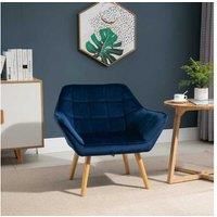 HOMCOM Modern Accent Chairs Velvet Upholstered Armchair with Gold Legs for Living room Bedroom Dinning Room Green