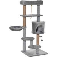 PawHut Cat Climbing Tree and Activity Center - Light Grey